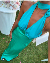 Load image into Gallery viewer, The Wolf Gang - Oahu Slip dress in Aquamarine