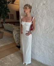 Load image into Gallery viewer, Helsa Studio - Eyelet Column Dress in White