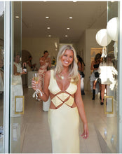 Load image into Gallery viewer, Bec & Bridge - Agathe Diamond Butter Yellow Dress