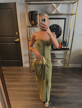 Load image into Gallery viewer, Club London - Ali Sweetheart Maxi in Olive