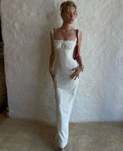 Load image into Gallery viewer, Helsa Studio - Eyelet Column Dress in White