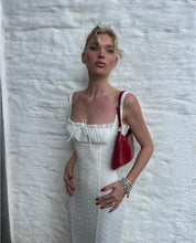 Load image into Gallery viewer, Helsa Studio - Eyelet Column Dress in White
