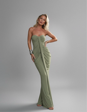 Load image into Gallery viewer, Club London - Ali Sweetheart Maxi in Olive