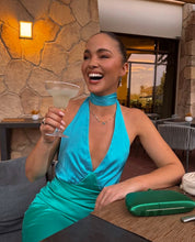 Load image into Gallery viewer, The Wolf Gang - Oahu Slip dress in Aquamarine