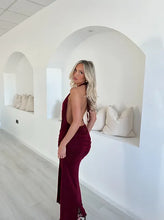 Load image into Gallery viewer, B The Label - Wine Cowl Tie Maxi Dress