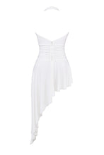 Load image into Gallery viewer, Mistress Rocks - White Plunge Asymmetric Dress