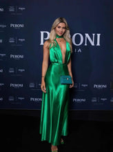 Load image into Gallery viewer, YLD - Green Halter Maxi