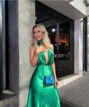 Load image into Gallery viewer, YLD - Green Halter Maxi