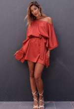 Load image into Gallery viewer, Sundays The Label - Sateen Dress in Rust
