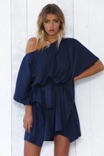 Load image into Gallery viewer, Sundays The Label - Sateen Dress in Navy