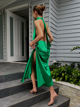 Load image into Gallery viewer, YLD - Green Halter Maxi