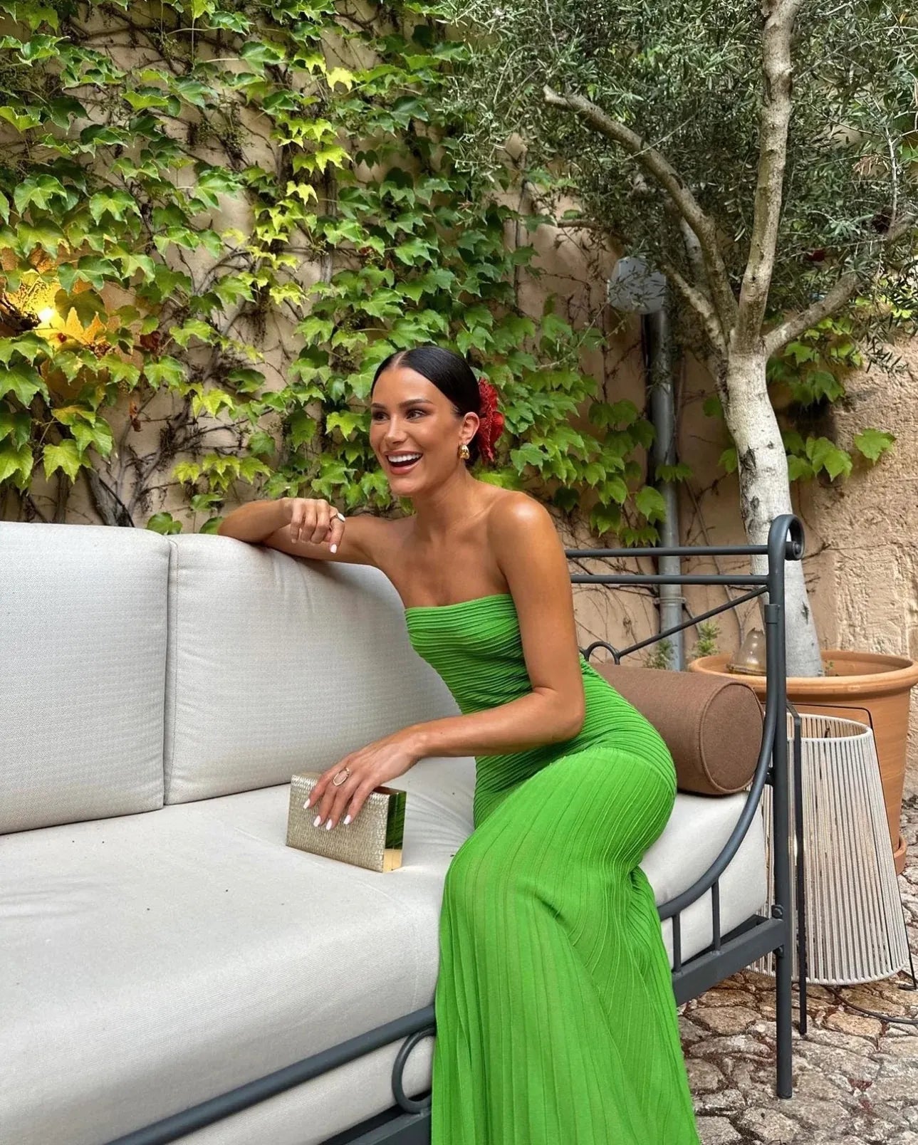 COS - Knitted Bandeau Maxi in Green Pretty Little Hires COS - Knitted Bandeau Maxi in Green Pretty Little Hires