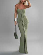 Load image into Gallery viewer, Club London - Ali Sweetheart Maxi in Olive
