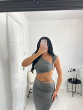 Load image into Gallery viewer, Ego - Twist Detail Co-Ord in Grey
