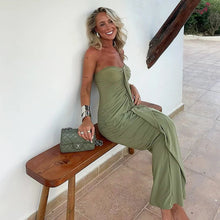 Load image into Gallery viewer, Club London - Ali Sweetheart Maxi in Olive
