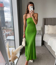 Load image into Gallery viewer, COS - Knitted Bandeau Maxi in Green
