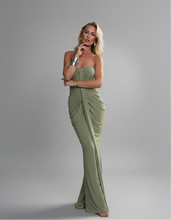 Load image into Gallery viewer, Club London - Ali Sweetheart Maxi in Olive
