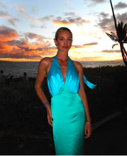 Load image into Gallery viewer, The Wolf Gang - Oahu Slip dress in Aquamarine
