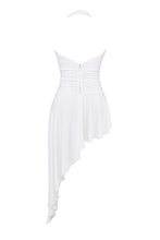 Load image into Gallery viewer, Mistress Rocks - White Plunge Asymmetric Dress
