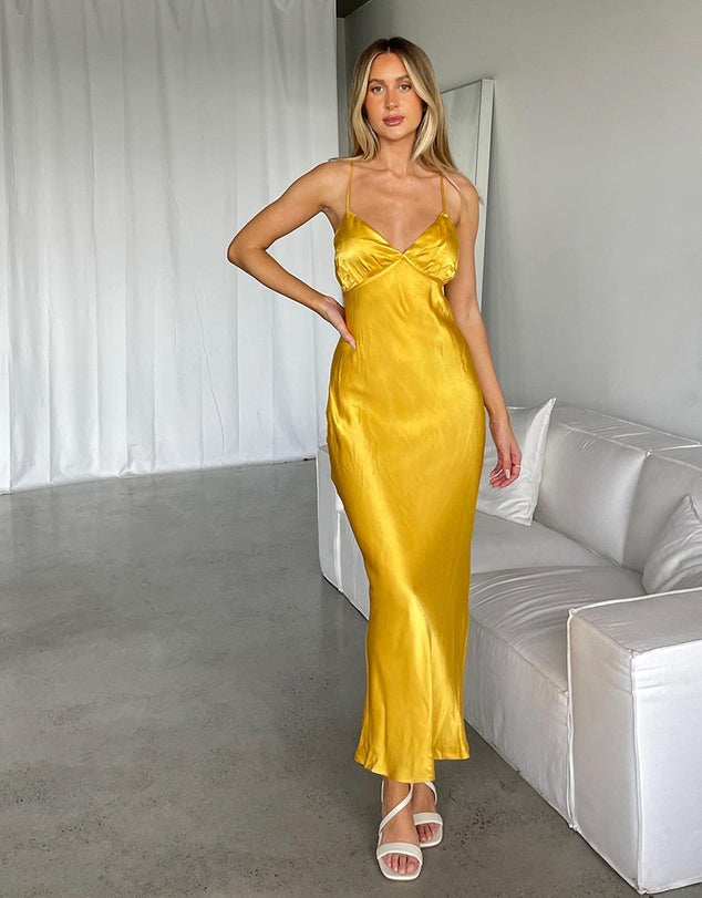 Dazie - One More Time Maxi Dress in Yellow