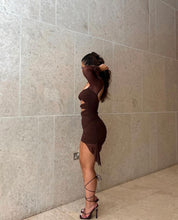 Load image into Gallery viewer, Oh Polly - Zehra Mini Dress in Chocolate
