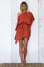 Load image into Gallery viewer, Sundays The Label - Sateen Dress in Rust
