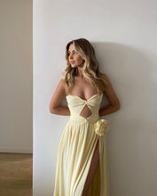 Load image into Gallery viewer, Runaway - Rosette Gown in Butter
